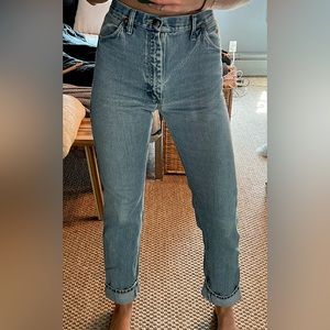 80s Wrangler Vintage Straight Jeans High Rise/High Waisted Cowboy Cut